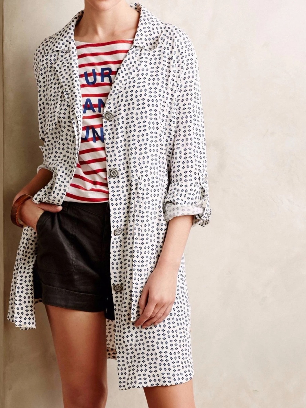 Anthropologie Women’s S Sightseer Trench by Cartonnier